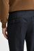 Dark Grey 100% Wool Super 100's Gurkha Trousers Flannel & Saxony