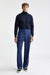 Medium Blue 100% Wool Super 100's Signature Trousers Flannel & Saxony