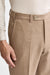 Pantalones «Signature» de color marrón claro, 100 % lana Super 100, de franela y saxony