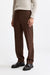 Medium Brown 100% Wool Super 100's Signature Trousers Flannel & Saxony