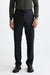 Dark Grey 100% Wool Super 100's Drawstring Trousers Flannel & Saxony
