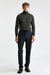 Dark Grey 100% Wool Super 100's Drawstring Trousers Flannel & Saxony