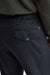 Dark Grey 100% Wool Super 100's Drawstring Trousers Flannel & Saxony