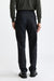 Dark Grey 100% Wool Super 100's Drawstring Trousers Flannel & Saxony