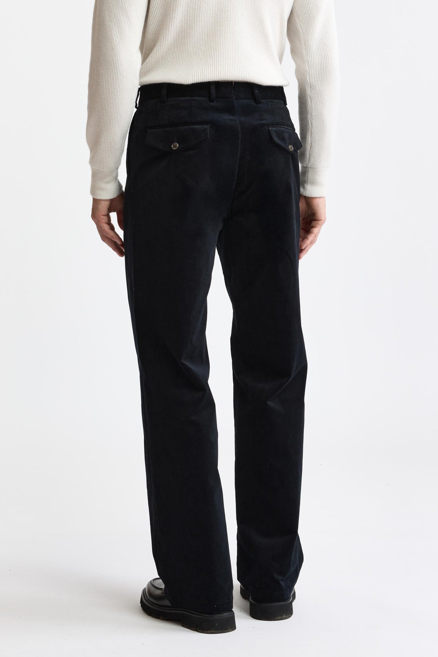 Schwarze Signature-Hose aus Baumwolle, Cord
