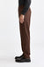Medium Brown 100% Wool Super 100's Drawstring Trousers Flannel & Saxony