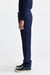 Dark Blue 100% Wool Super 100's Drawstring Trousers Flannel & Saxony