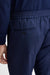 Dark Blue 100% Wool Super 100's Drawstring Trousers Flannel & Saxony