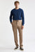 Light Brown 100% Wool Super 100's Drawstring Trousers Flannel & Saxony