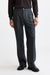 Medium Grey 100% Wool Super 100's Drawstring Trousers Flannel & Saxony