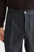 Medium Grey 100% Wool Super 100's Drawstring Trousers Flannel & Saxony