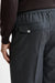 Medium Grey 100% Wool Super 100's Drawstring Trousers Flannel & Saxony