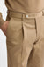 Pantalones «Signature» de algodón y cachemira en color marrón arena, con detalles de cachemira y algodón