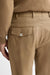 Pantalones «Signature» de algodón y cachemira en color marrón arena, con detalles de cachemira y algodón