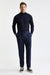 Dark Blue 100% Cashmere Drawstring Trousers Golden Gate