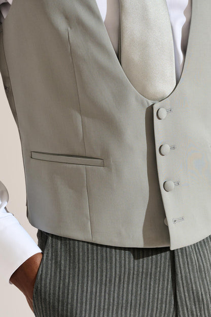 Tay Ceremonial Waistcoat Light Grey - View 3
