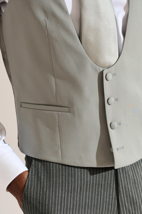 Tay Ceremonial Waistcoat Light Grey - View 3