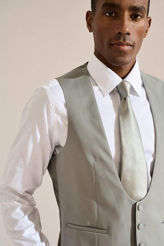 Tay Ceremonial Waistcoat Light Grey - View 4