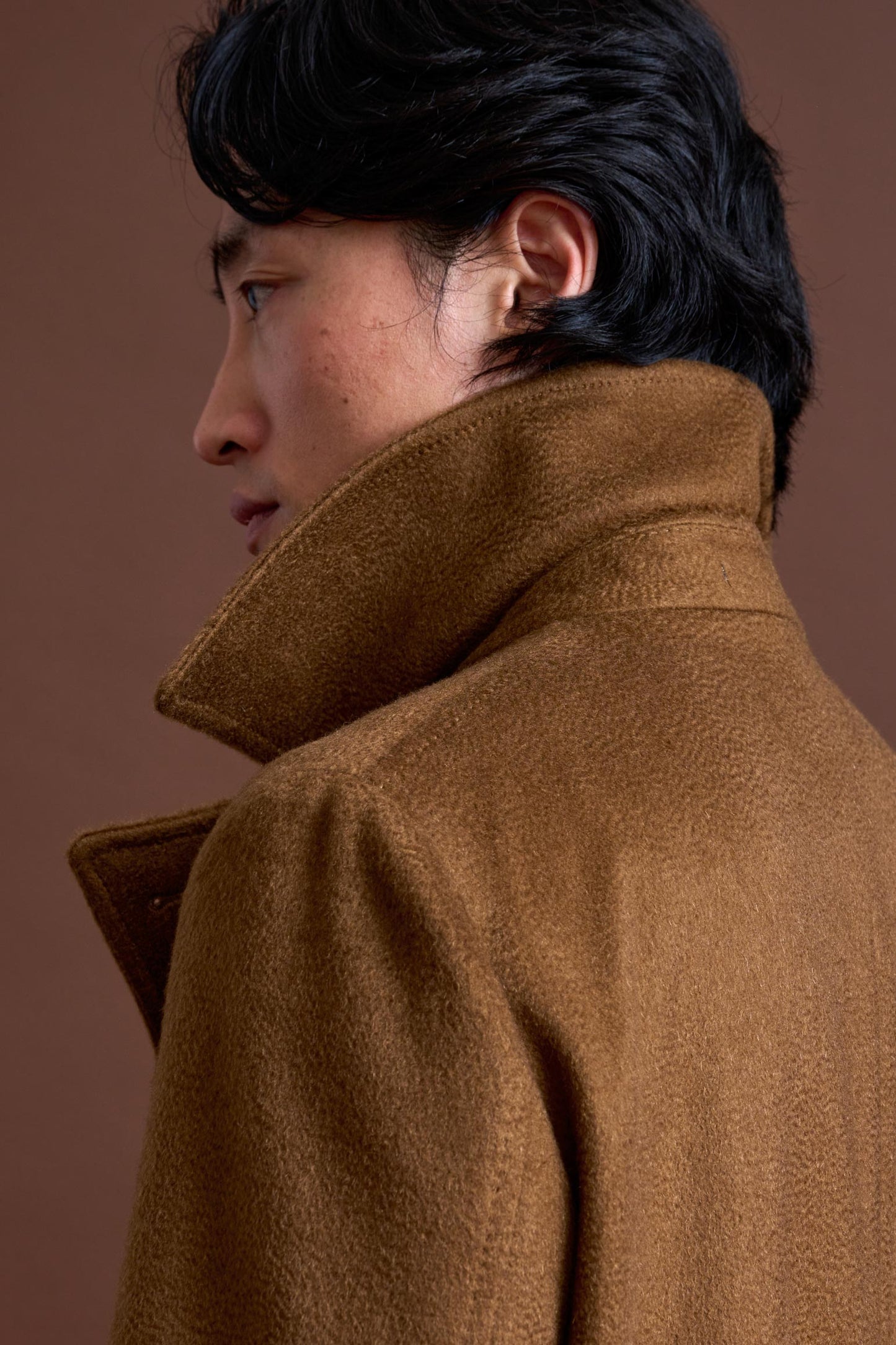 Brown 100% Cashmere Sheffield Overcoat Zeus