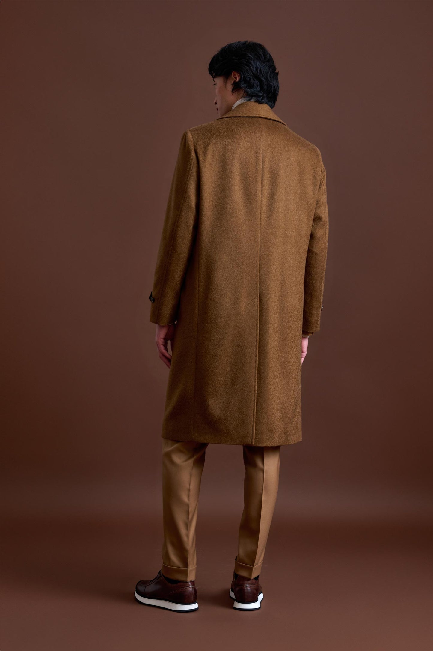 Brown 100% Cashmere Sheffield Overcoat Zeus - View 6