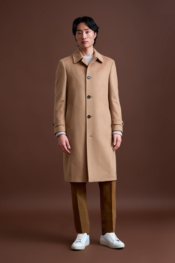Manteau Sheffield 100% Cachemire Marron Clair Zeus