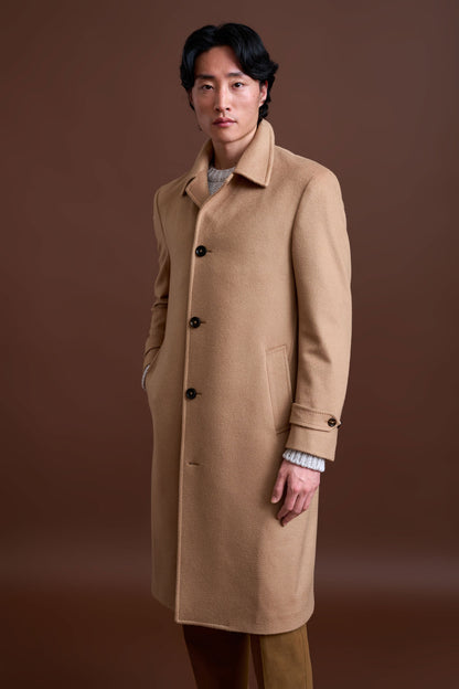 Light Brown 100% Cashmere Sheffield Overcoat Zeus - View 3
