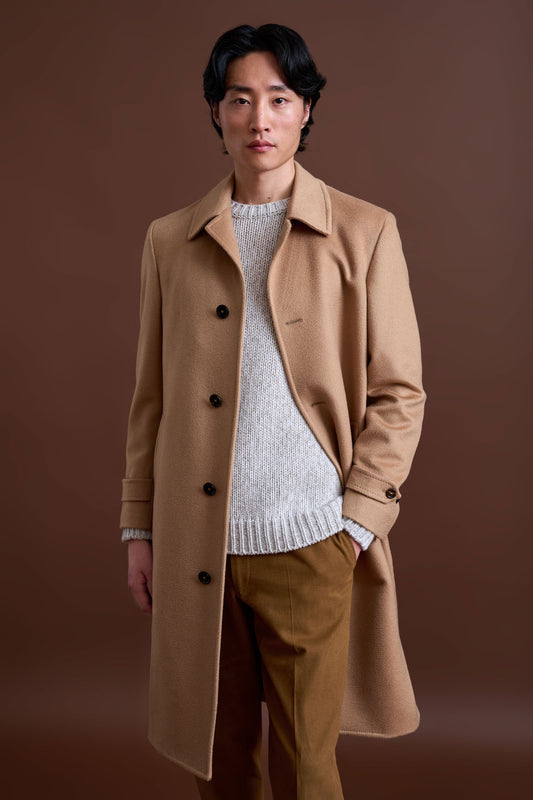 Light Brown 100% Cashmere Sheffield Overcoat Zeus - View 5