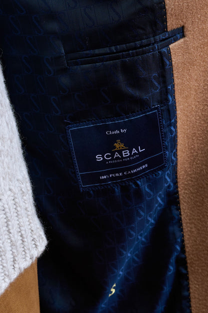 Light Brown 100% Cashmere Sheffield Overcoat Zeus - View 6