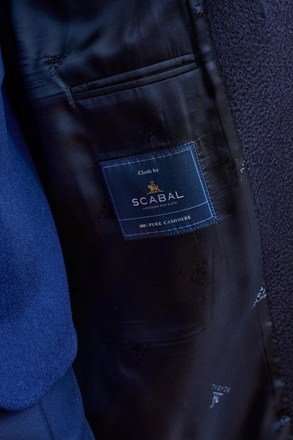 Navy 100% Cashmere Guildford Overcoat Zeus - View 4