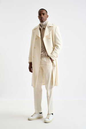 Beige Wool Sheffield Overcoat Zeus - View 1