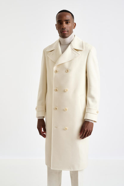 Beige Wool Sheffield Overcoat Zeus - View 4