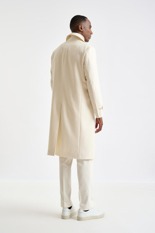 Beige Wool Sheffield Overcoat Zeus - View 7