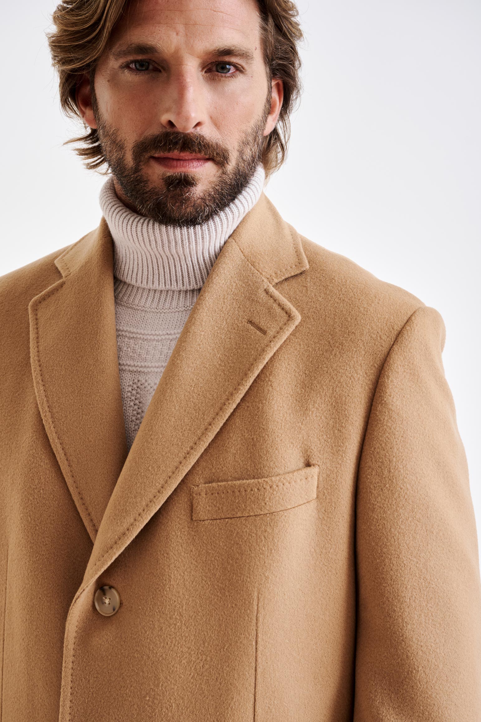 Camel Wool Lincoln Overcoat Zeus - View 2