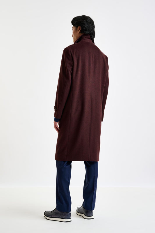 Red 100% Cashmere Sheffield Overcoat Zeus - View 3