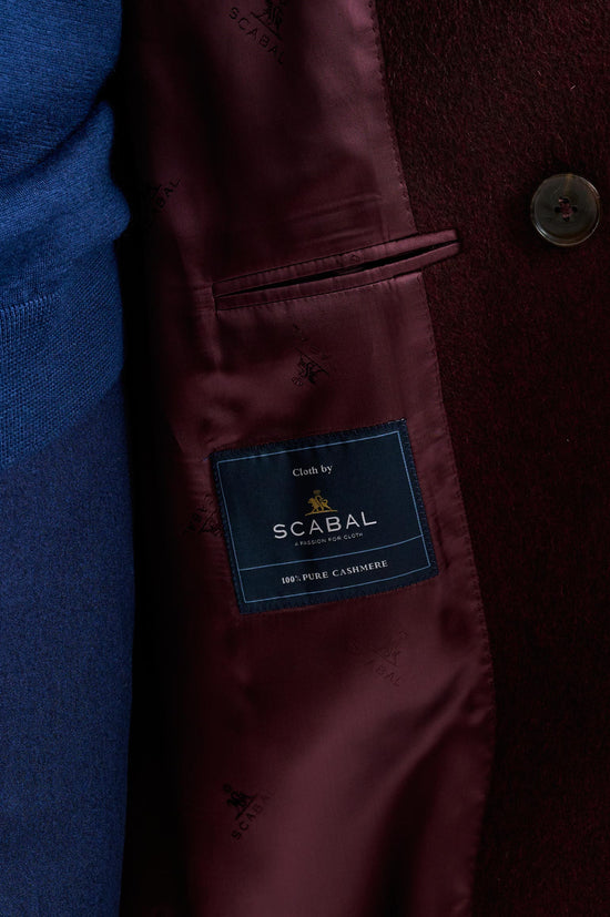 Red 100% Cashmere Sheffield Overcoat Zeus - View 7