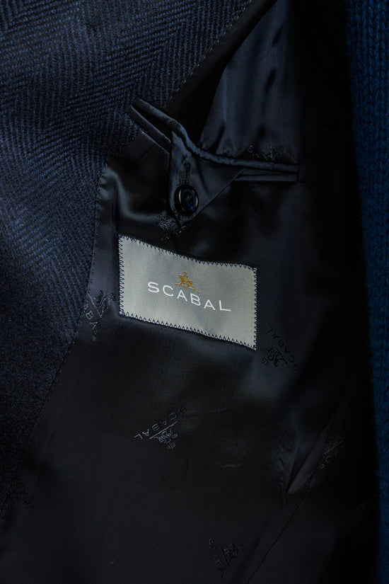 Dark Blue Wool Sheffield Overcoat Zeus - View 6