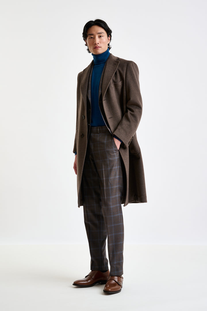 Dark Brown Wool Lincoln Overcoat Zeus - View 8