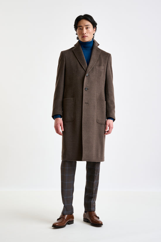 Dark Brown Wool Lincoln Overcoat Zeus - View 2