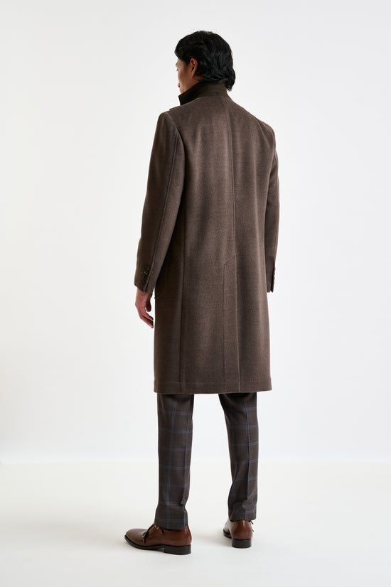 Dark Brown Wool Lincoln Overcoat Zeus - View 8