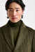 Olive Green Wool Hereford Overcoat Zeus - View 3