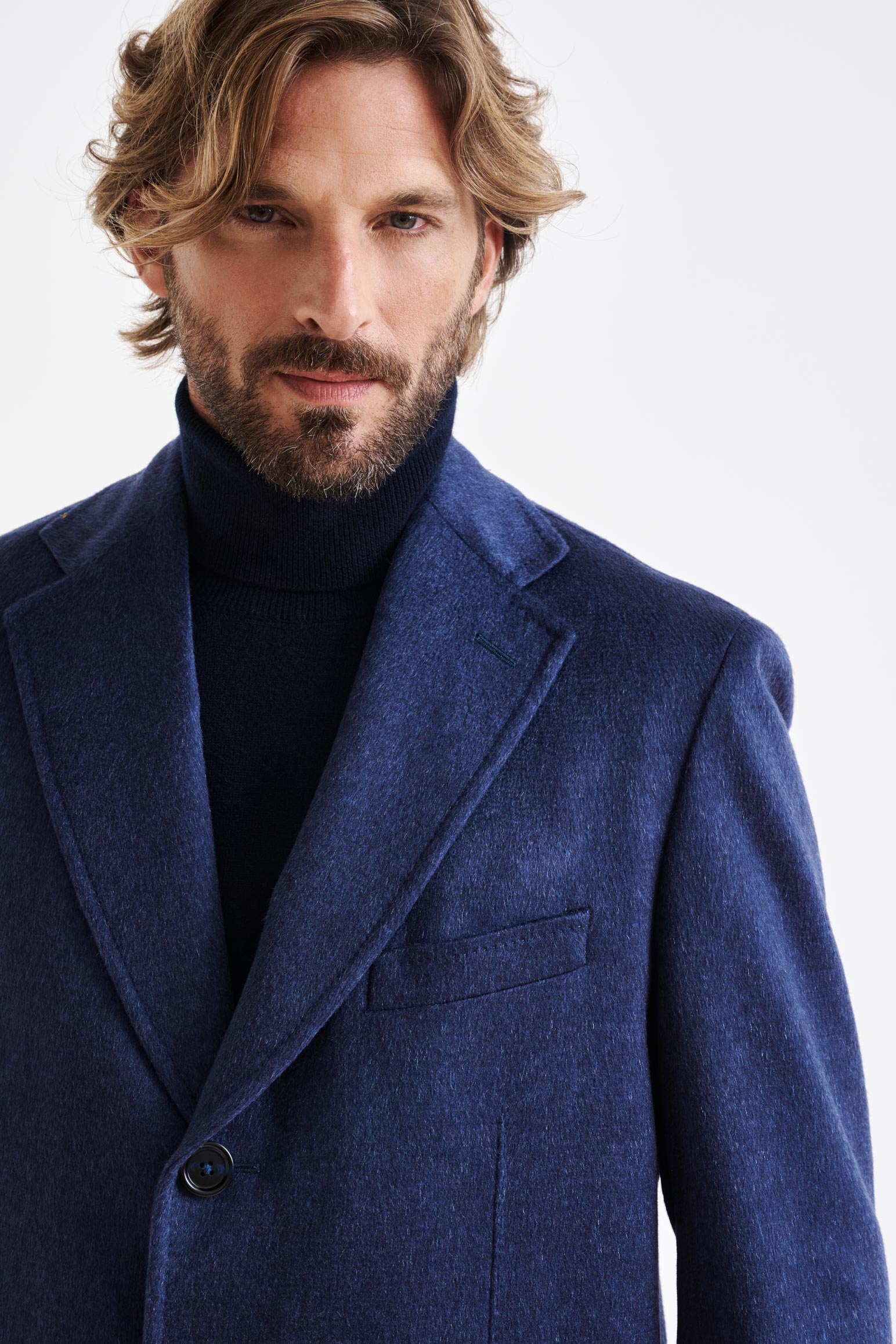 Blue Wool Lincoln Overcoat Zeus - View 2