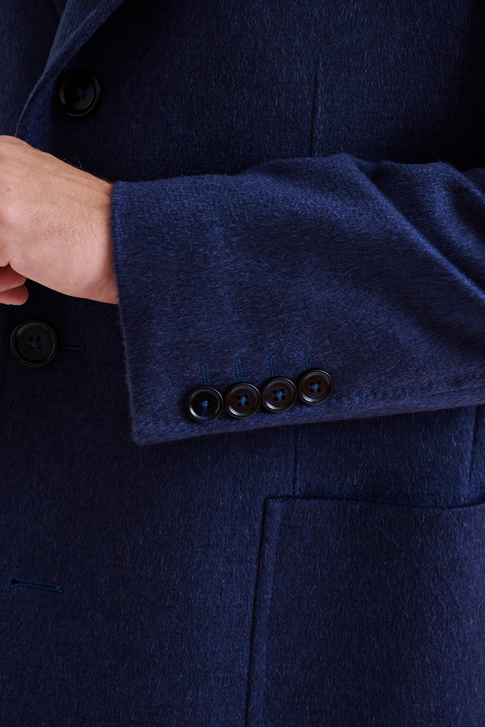 Blue Wool Lincoln Overcoat Zeus - View 5