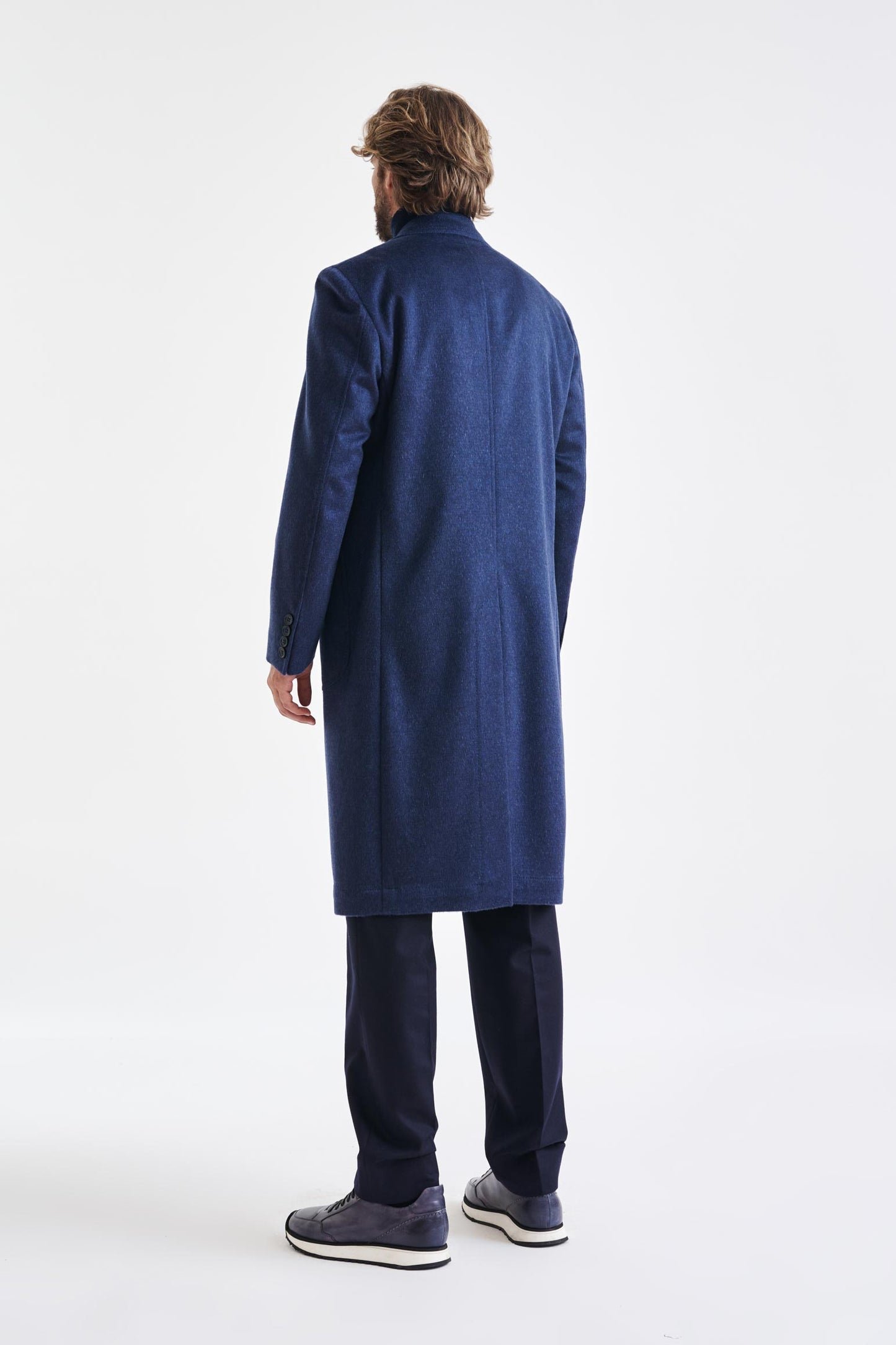 Blue Wool Lincoln Overcoat Zeus - View 8