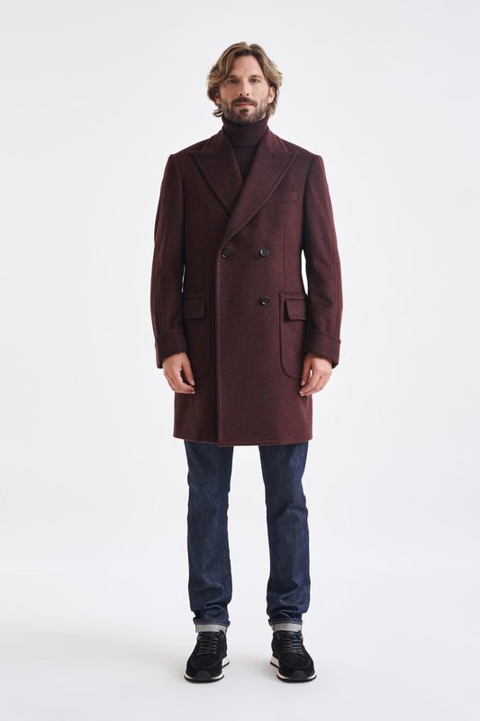 Red 100% Cashmere Winchester Overcoat Zeus - View 2