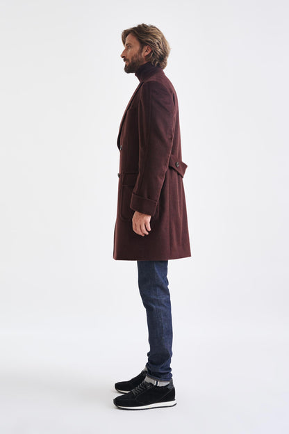 Red 100% Cashmere Winchester Overcoat Zeus - View 4