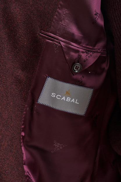 Red 100% Cashmere Winchester Overcoat Zeus - View 7