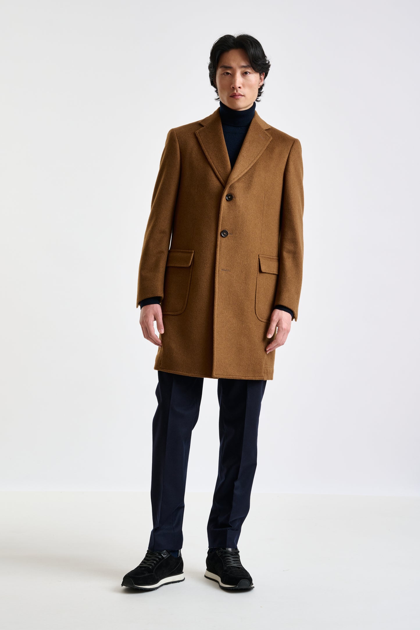 Brown 100% Cashmere Lincoln Overcoat - View 2