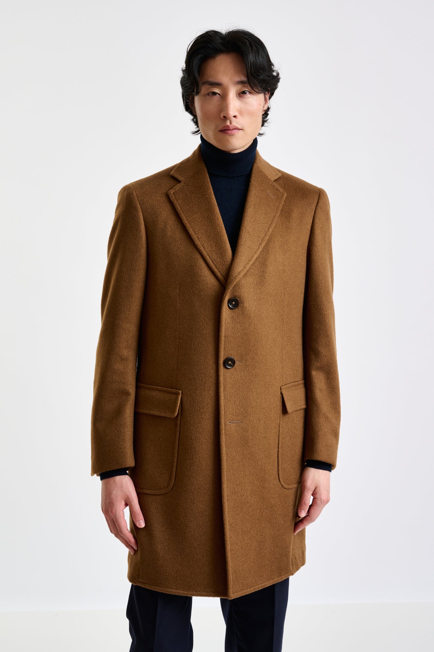 Brown 100% Cashmere Lincoln Overcoat - View 3