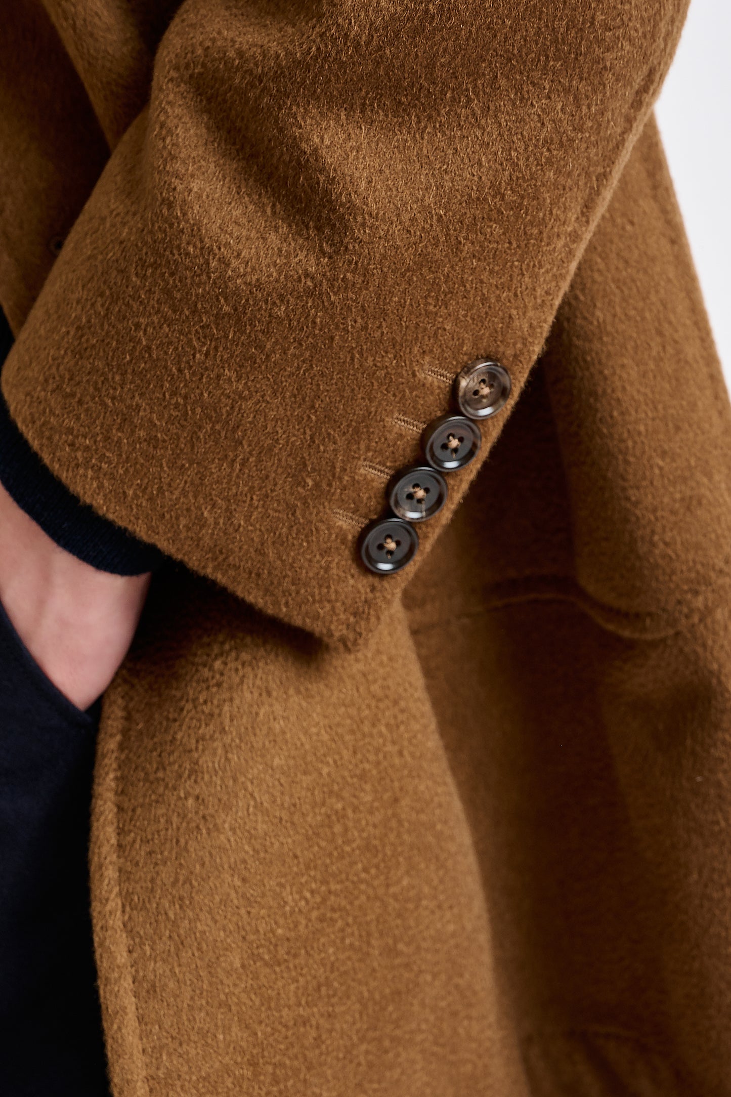 Brown 100% Cashmere Lincoln Overcoat - View 4