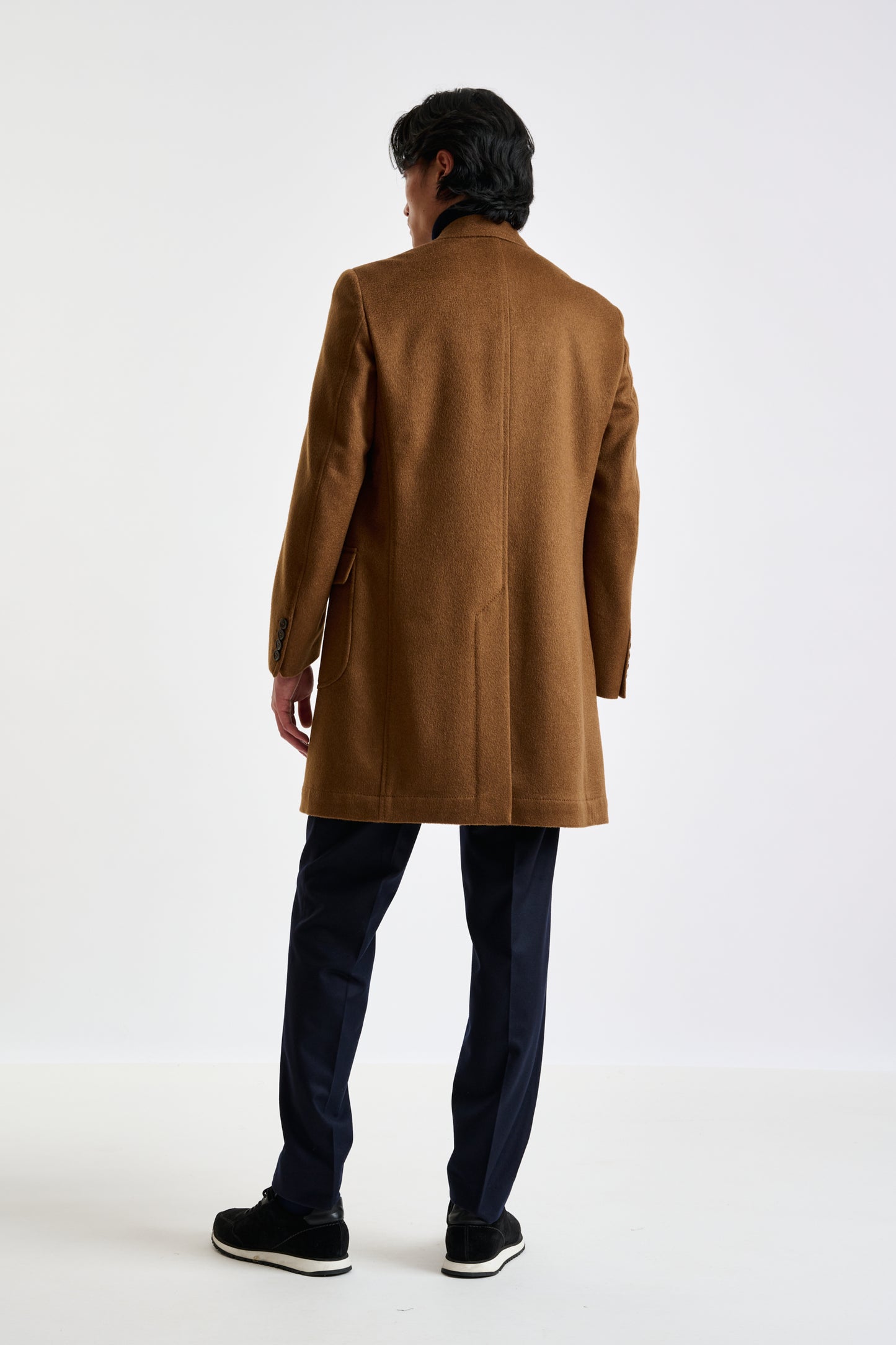 Brown 100% Cashmere Lincoln Overcoat - View 7